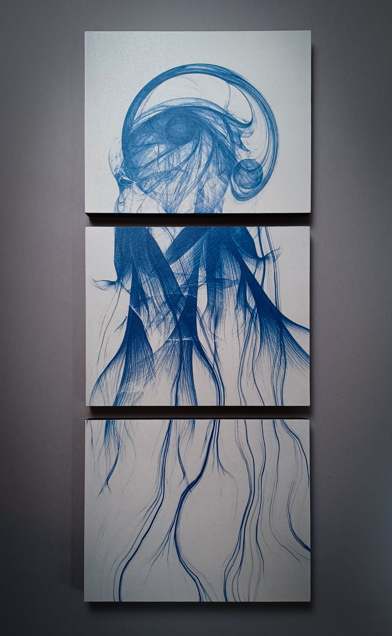 Three-Part Martian Cyanotype Proofs