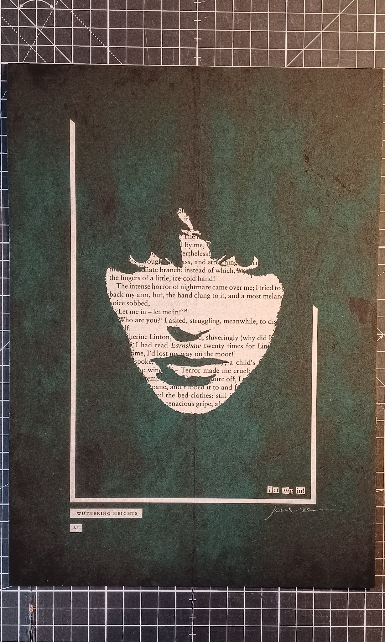 PROOF PRINT - Wuthering Heights// Kate Bush "Let me in 25" Limited Edition Giclee Print in Grunge Green