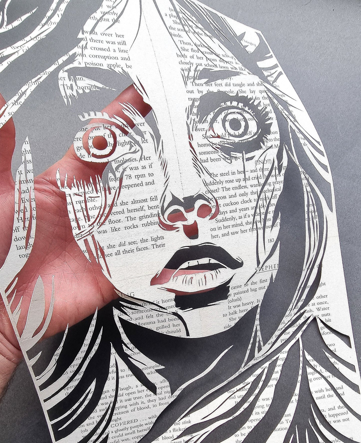 Carrie// "And Then The World Exploded" original framed papercut