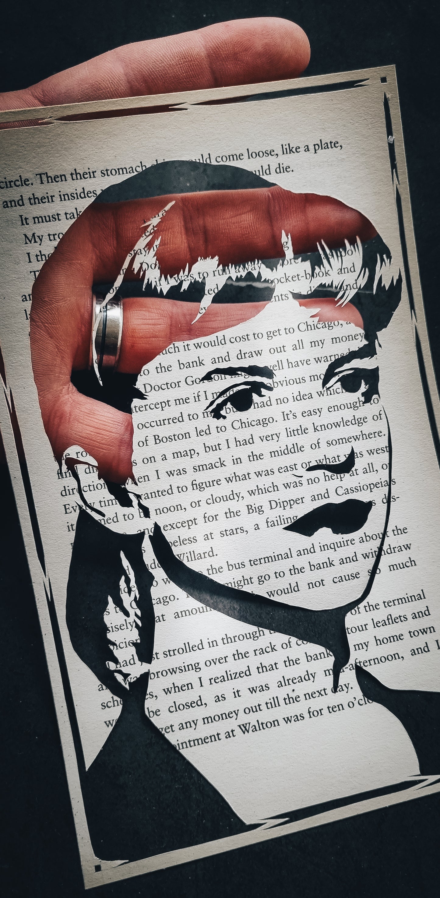 The Bell Jar "Sylvia Plath 133" Original Papercut