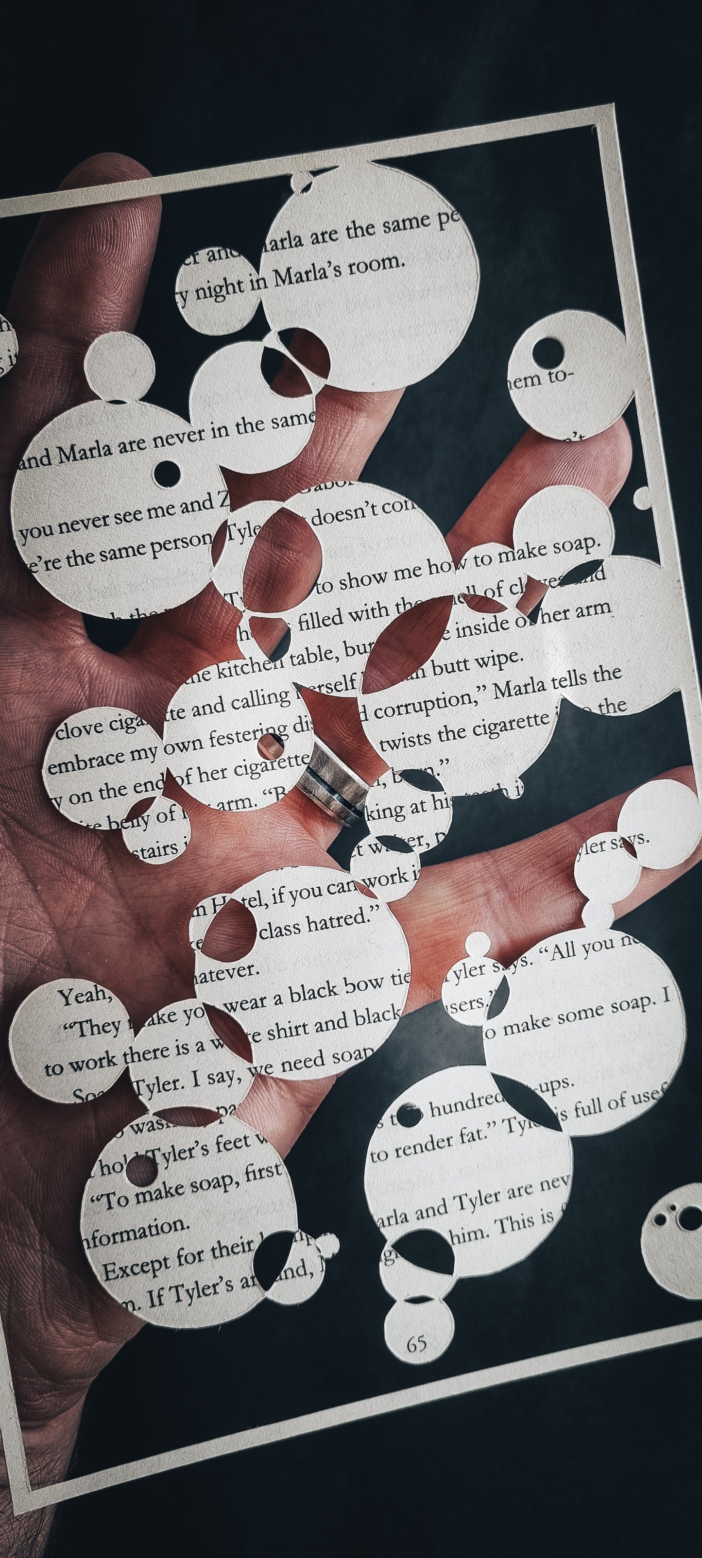 Fight Club "Lather Up, Baby" Original Single Page Papercut