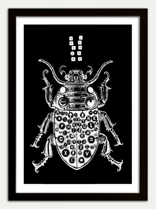 NAKED LUNCH// Bug Powder Dust Black Edition Fine Art Print