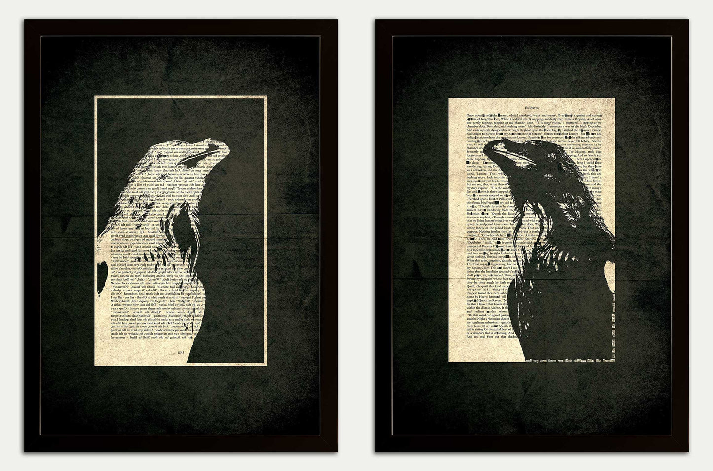 Raven// "Black Raven 1845" Double Fine Art Print Set