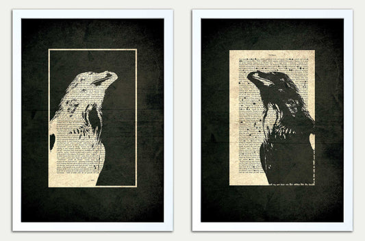 Raven// "Black Raven 1845" Double Fine Art Print Set