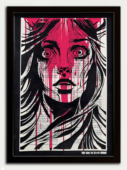 Carrie// "And Then The World Exploded" original framed papercut