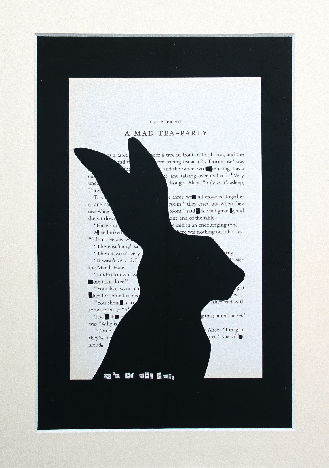 Alice in Wonderland "A Mad Tea-Party" Original Double Papercut