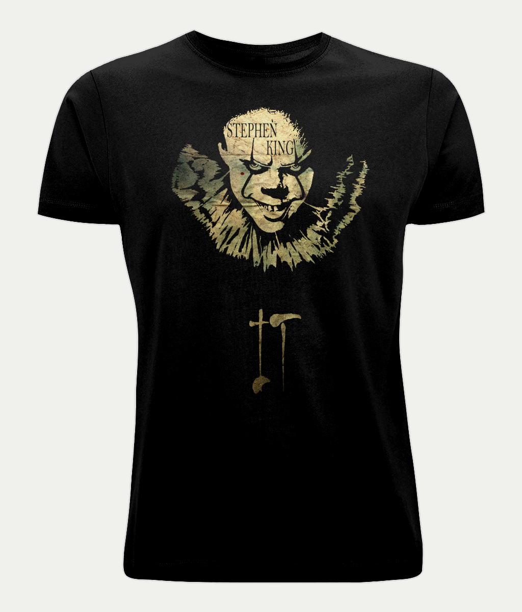 IT "Before the Real Horrors Began" Black Grunge Crew Neck T-shirt