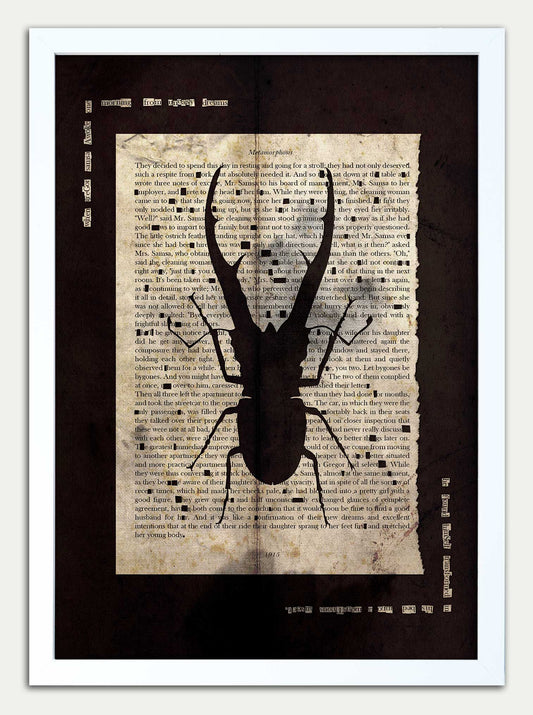 Metamorphosis "Stag Beetle" Black Edition Fine Art Print