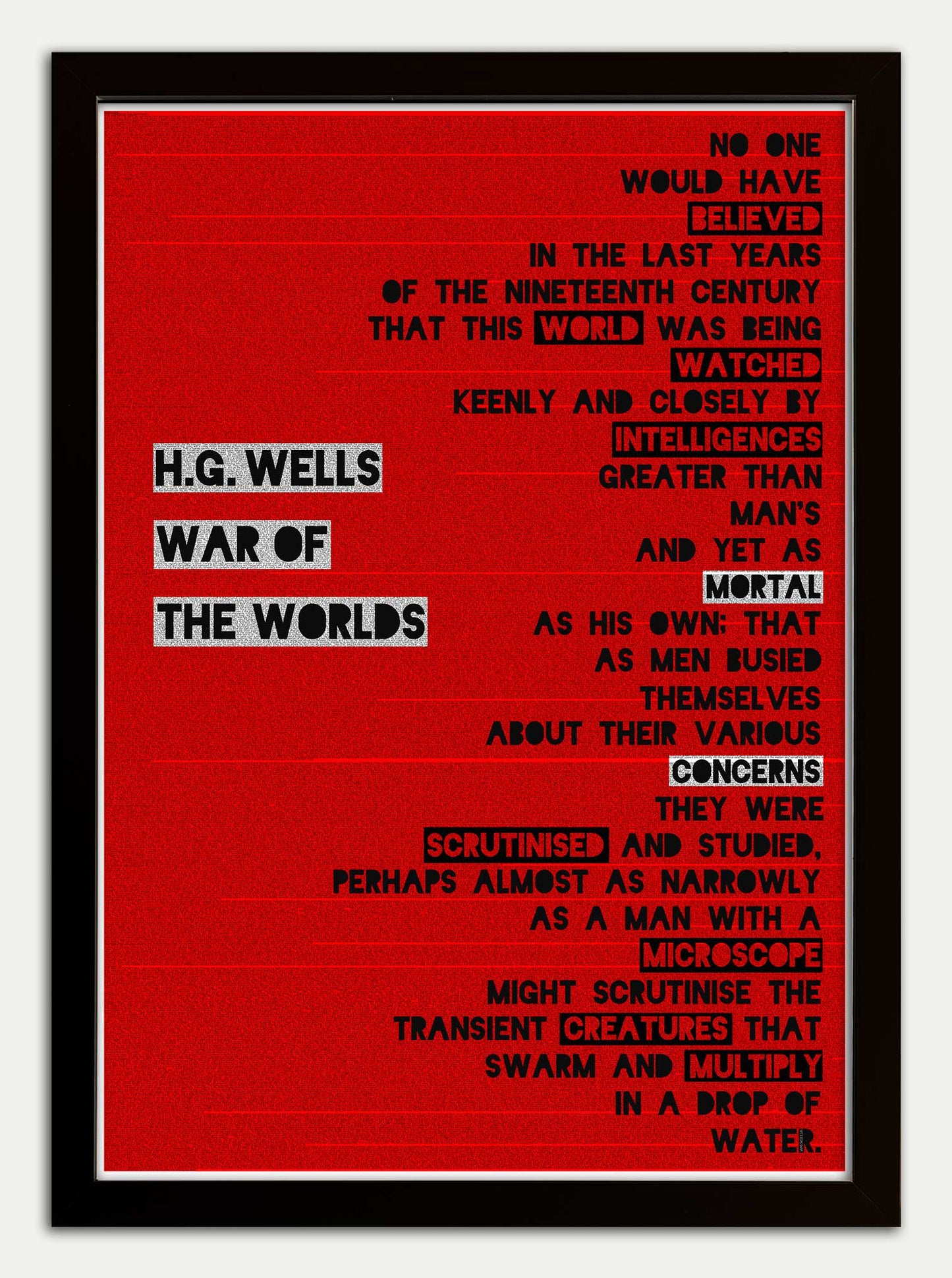War of the Worlds "Mortal Concerns" Full Novel Fine Art Print