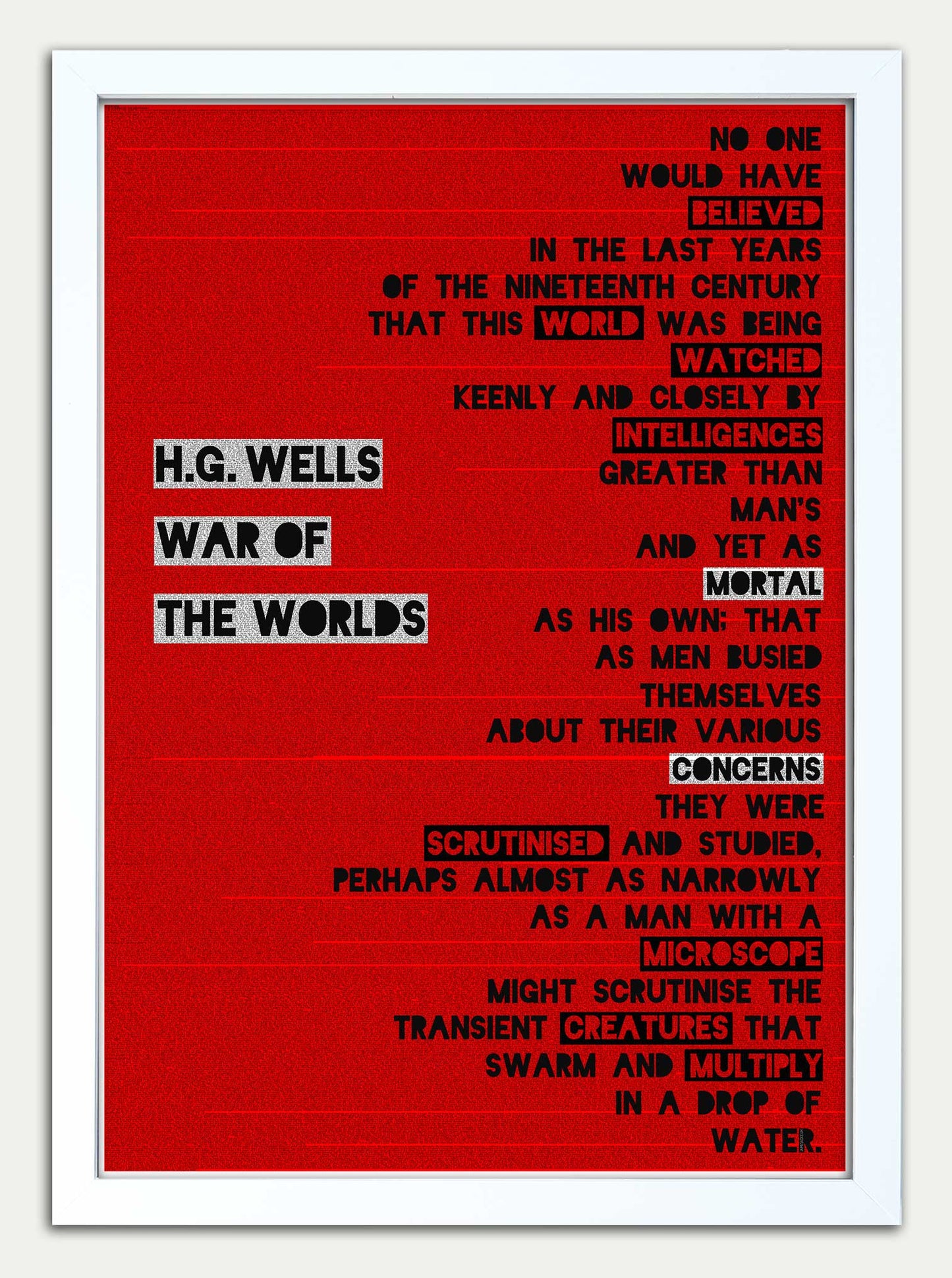War of the Worlds "Mortal Concerns" Full Novel Fine Art Print