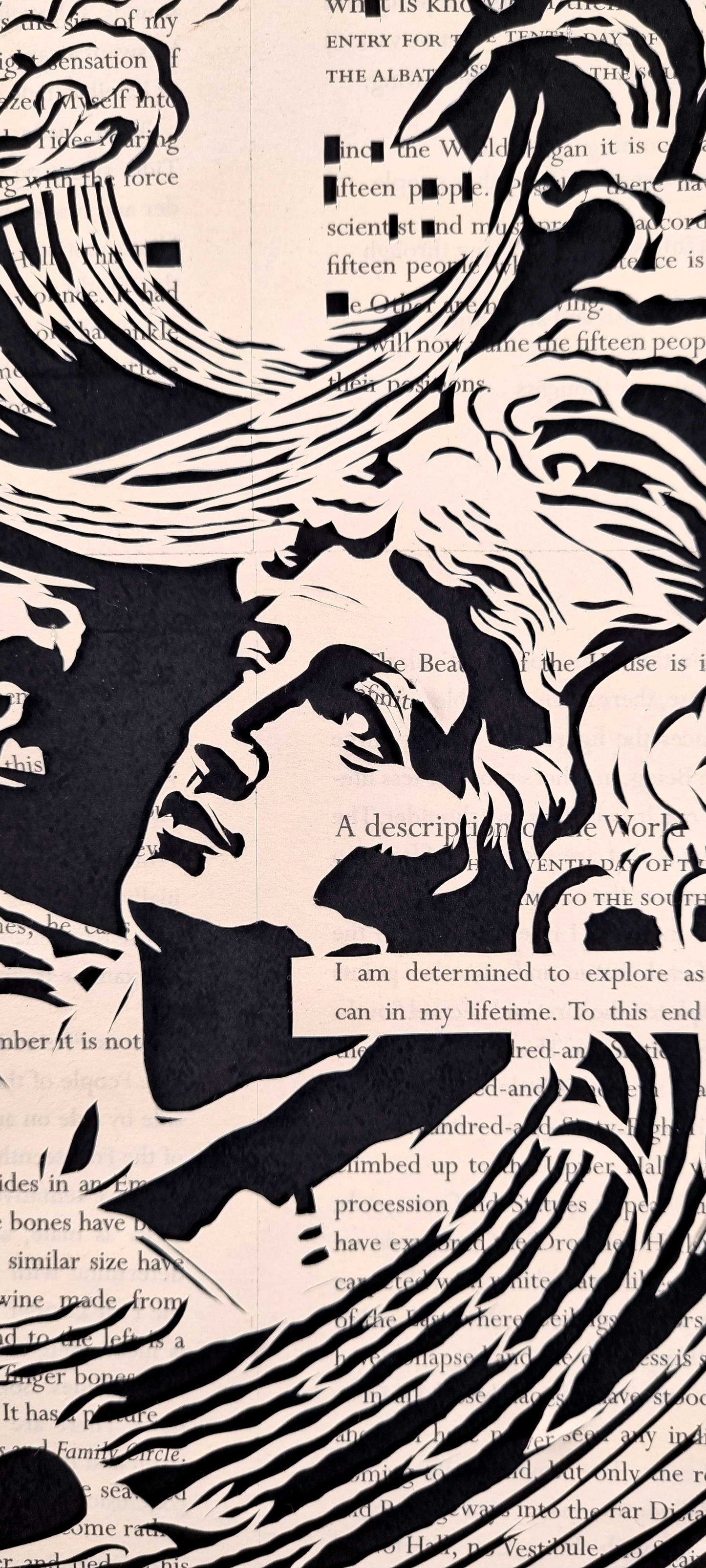 Piranesi// "Moon in the Third Northern" Original Papercut