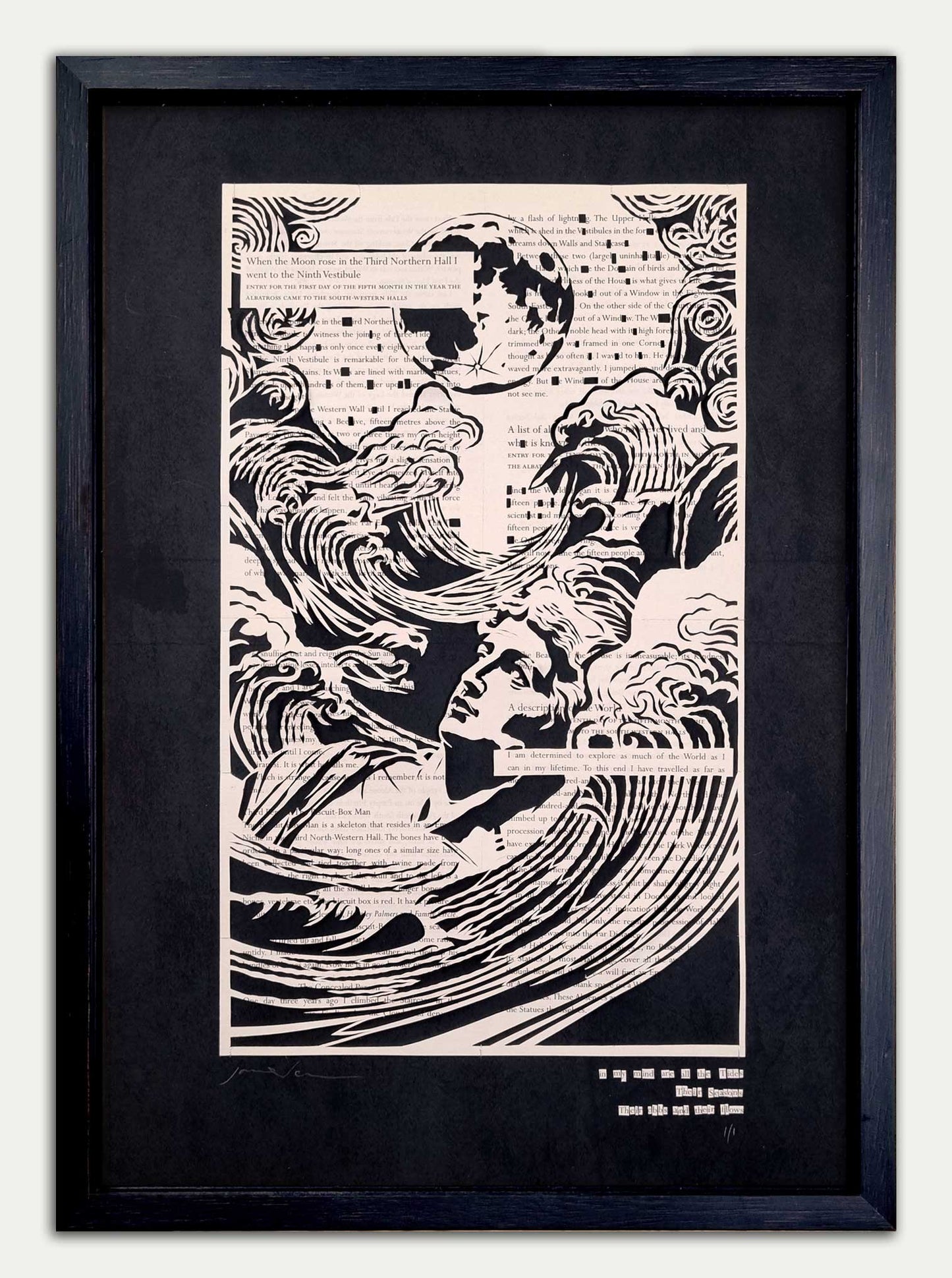 Piranesi// "Moon in the Third Northern" Original Papercut