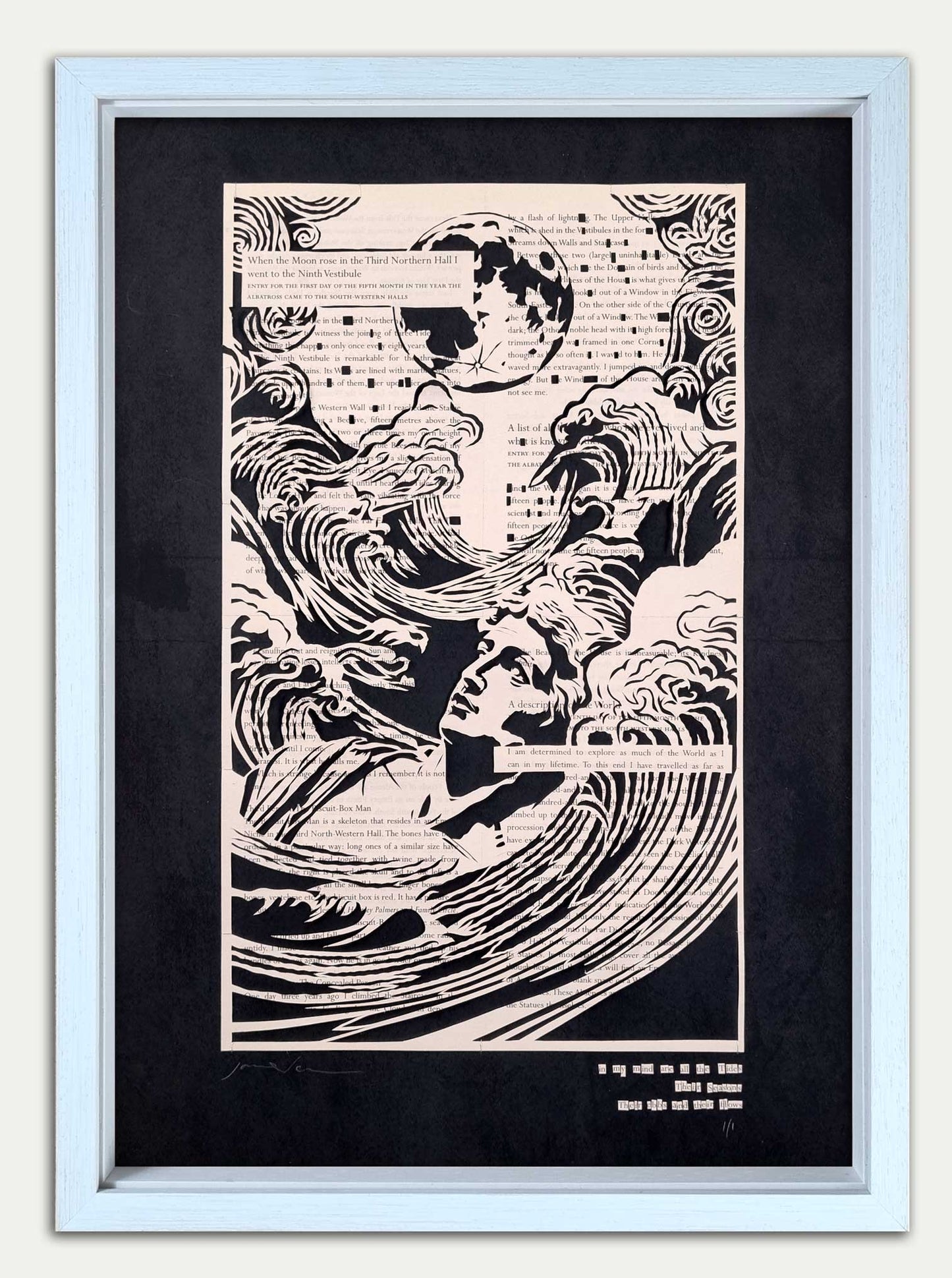 Piranesi// "Moon in the Third Northern" Original Papercut