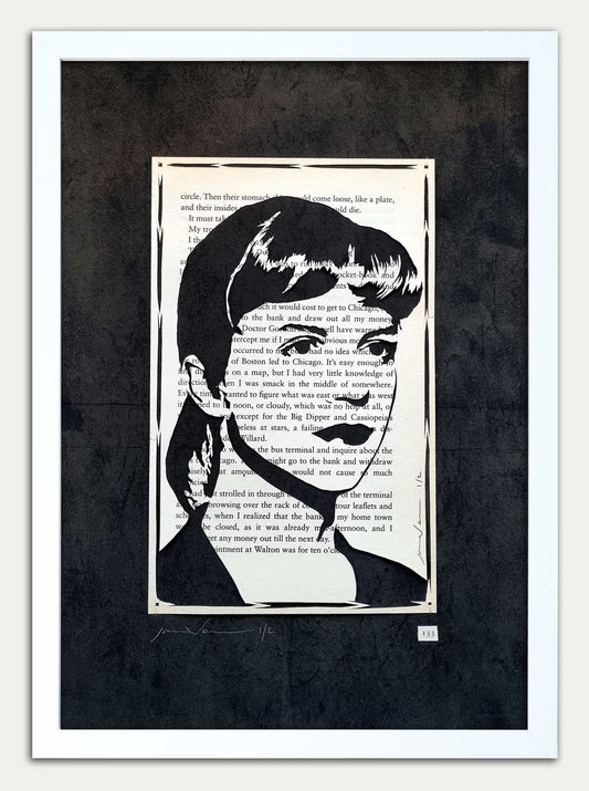 The Bell Jar "Sylvia Plath 133" Original Papercut
