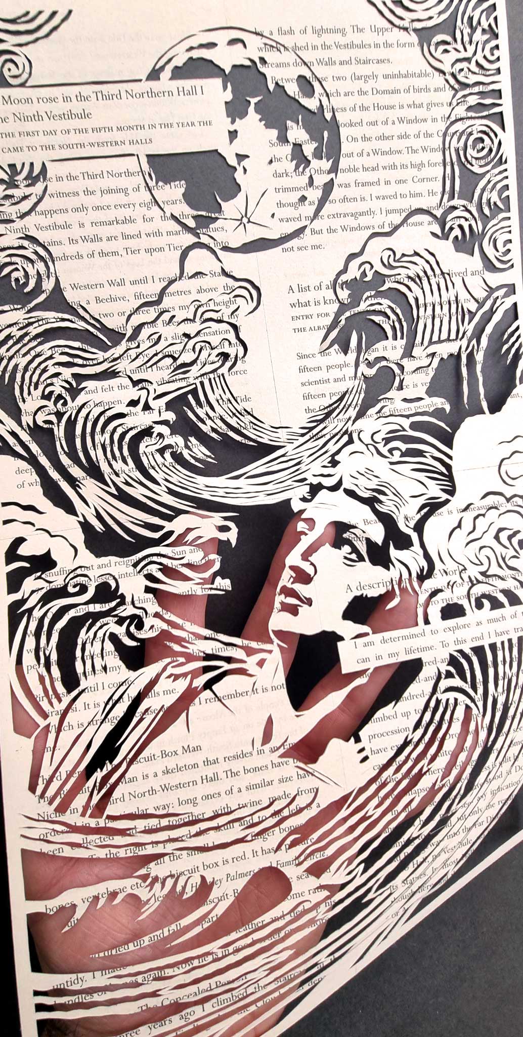 Piranesi// "Moon in the Third Northern" Original Papercut