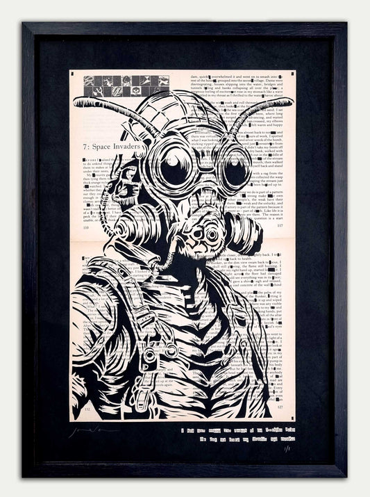 The Wasp Factory// "Space Invaders" Original Papercut