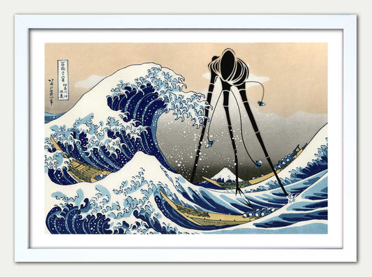 War of the Worlds "The Great Wave & The Monstrous Tripod" Fine Art Print