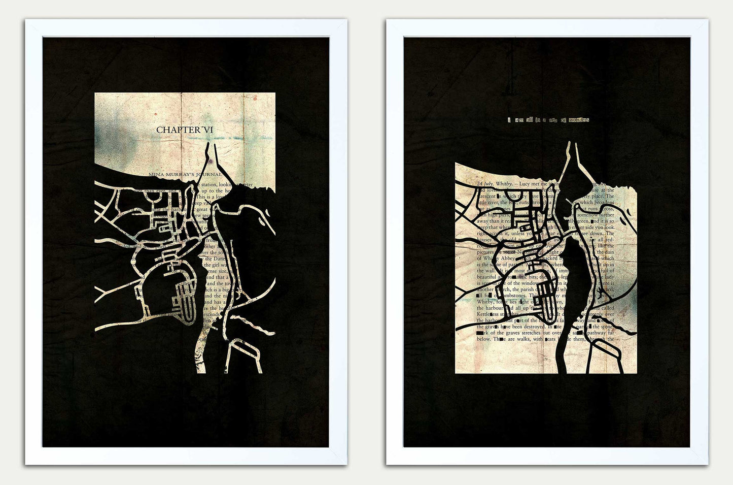 Dracula // "Whitby Map 71" Double Print Fine Art Edition