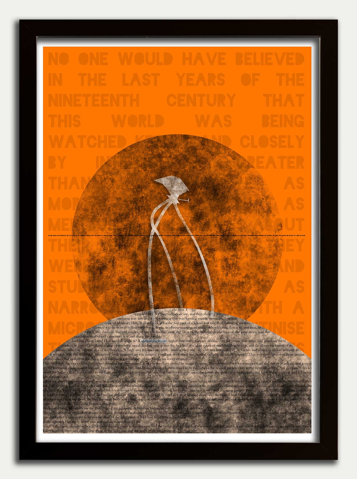 War of the Worlds// Monstrous Tripod in Clockwork Orange Fine Art Print
