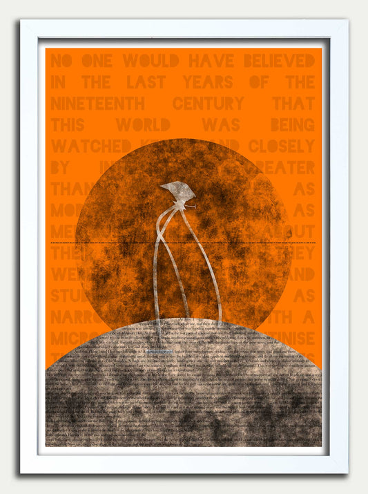 War of the Worlds// Monstrous Tripod in Clockwork Orange Fine Art Print