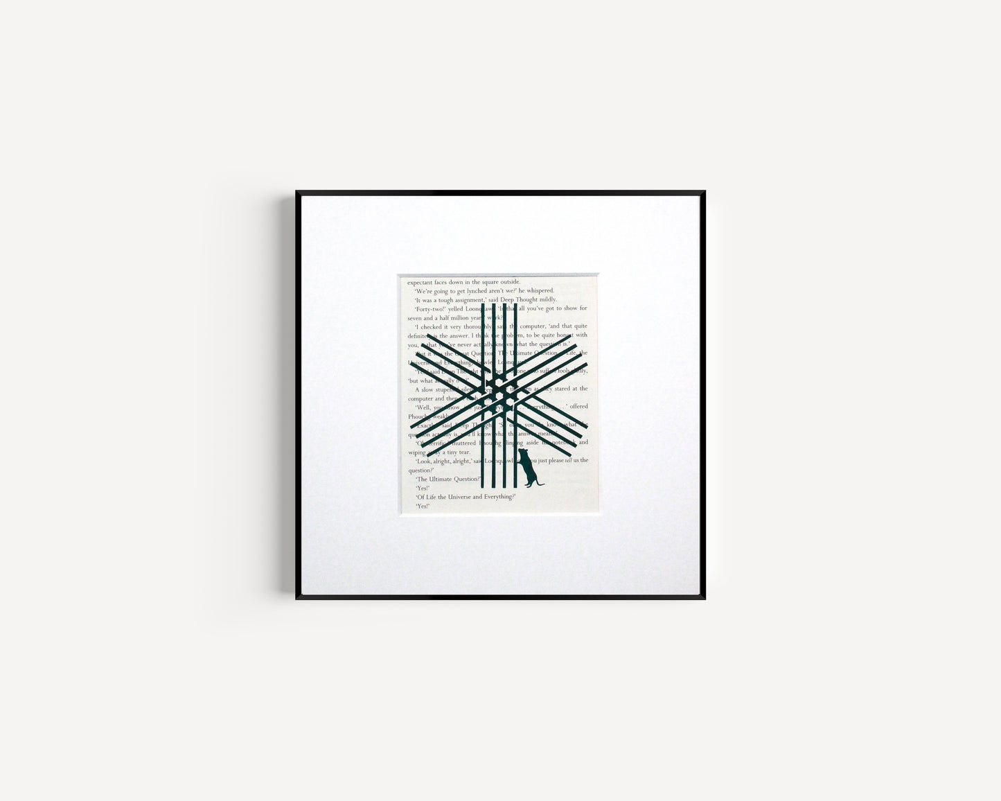 Hitchhiker's Guide to the Galaxy// "Asterisk and Mouse 147" Grunge Green Original