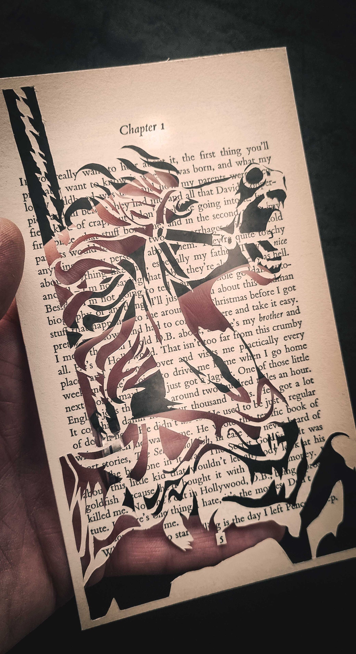 The Catcher in the Rye "On the Edge" Open Edition Single Page Papercut