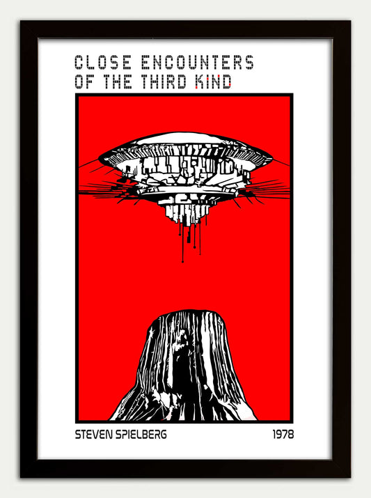 Close Encounters of the Third Kind// Devil's Tower Fine Art Print in Red