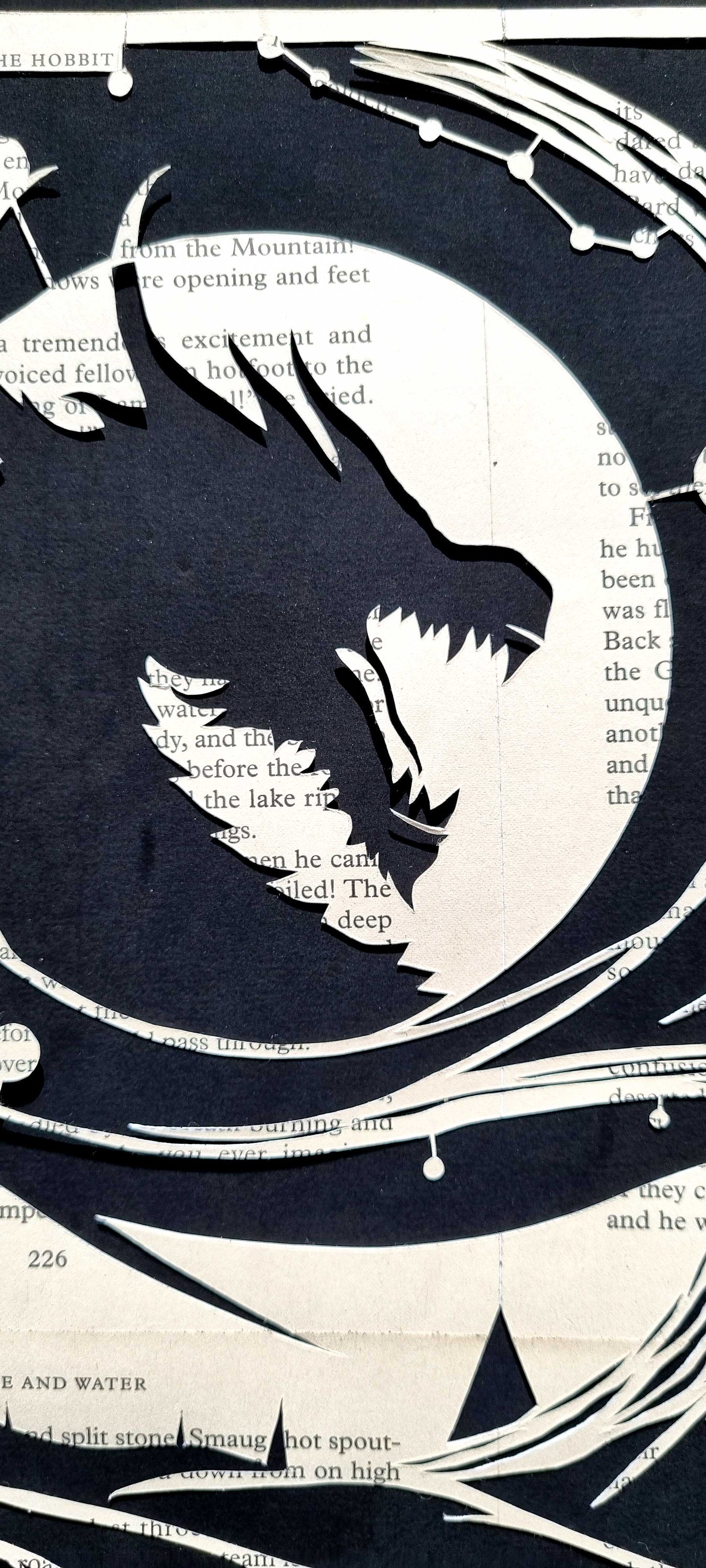 The Hobbit// "Smaug and the Lonely Mountain" Original Papercut