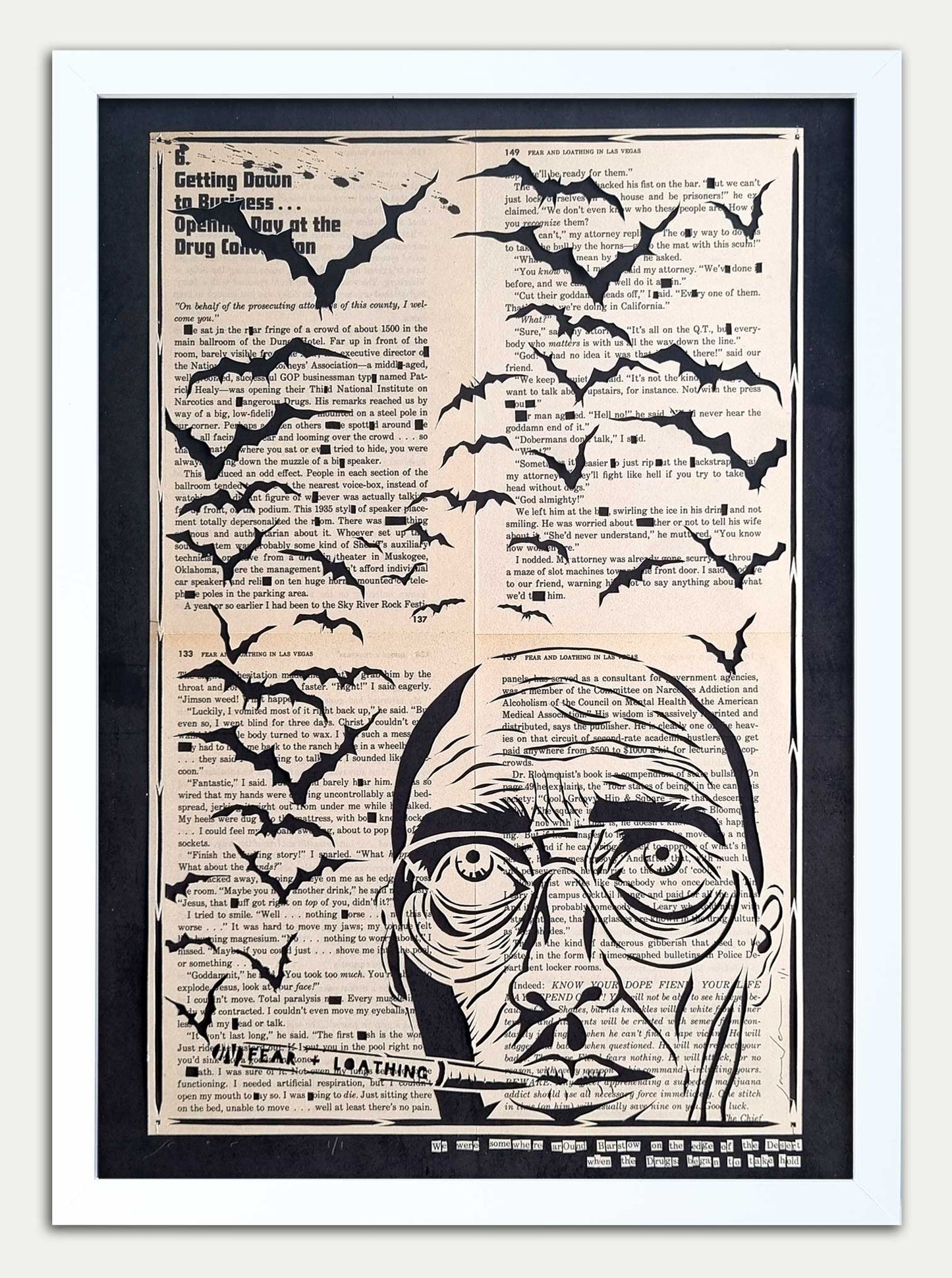 Fear and Loathing in Las Vegas "Edge of the Desert" Original Papercut