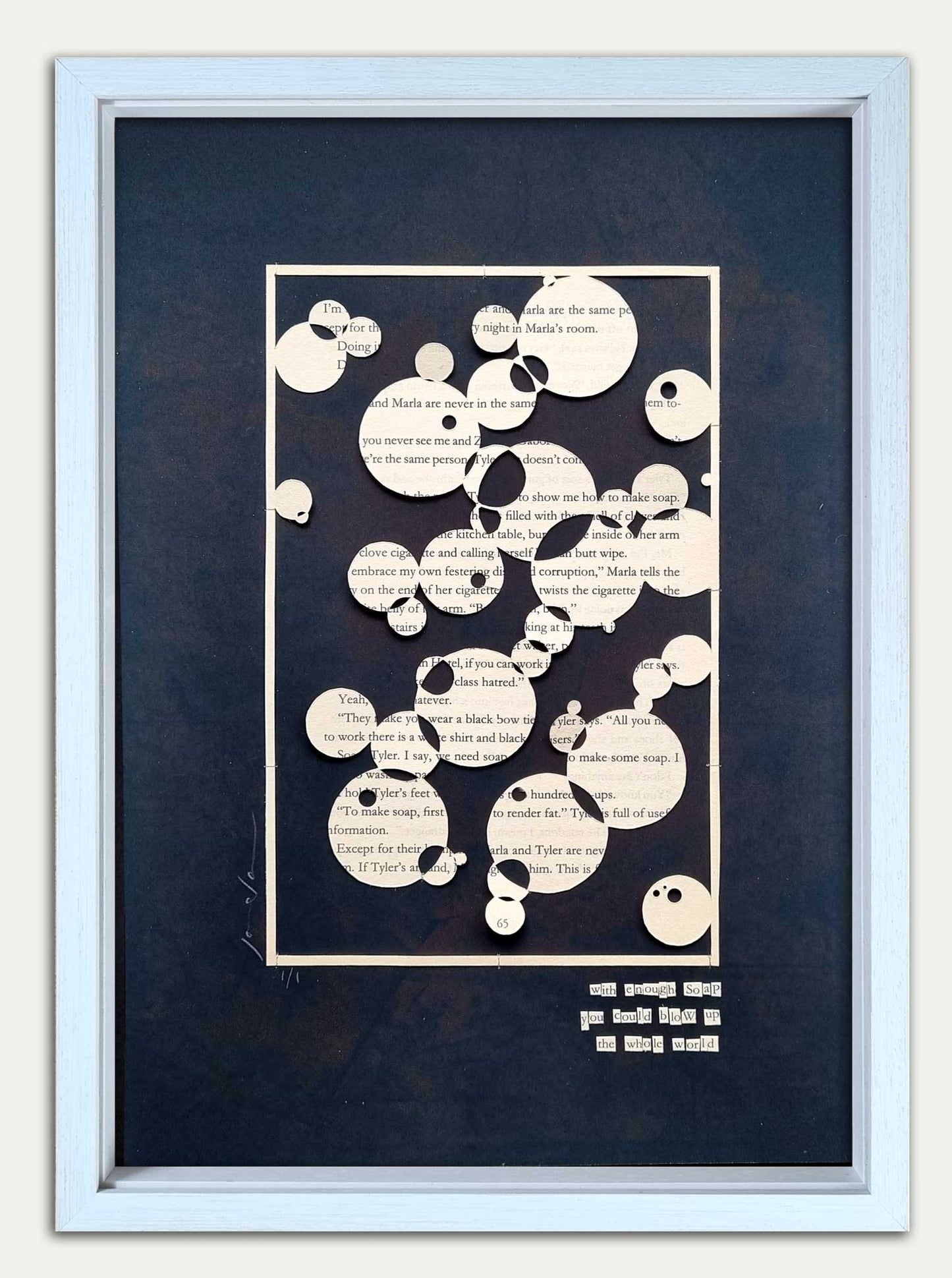 Fight Club "Lather Up, Baby" Original Single Page Papercut