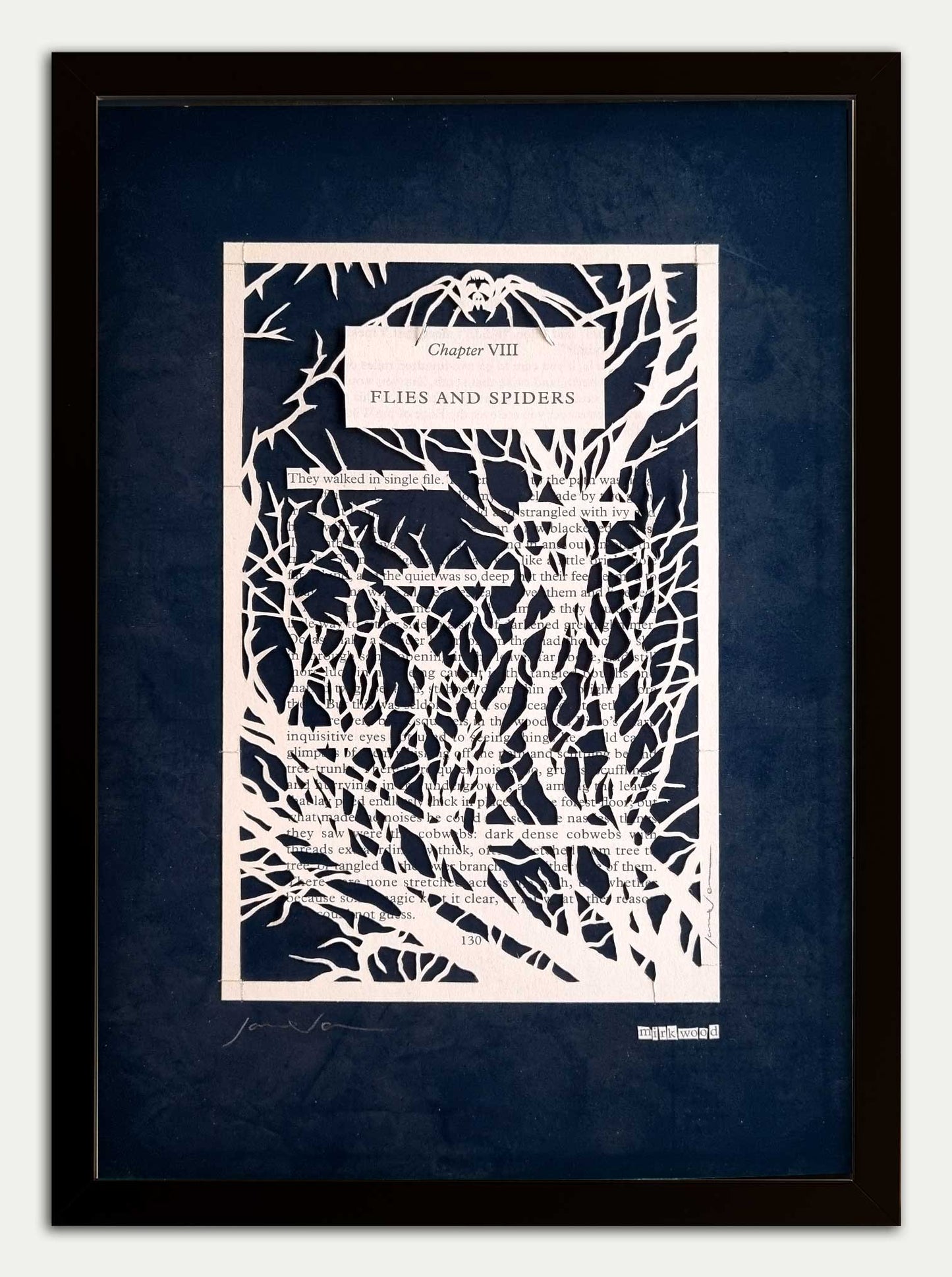 The Hobbit "Flies and Spiders" Original Single Page Papercut