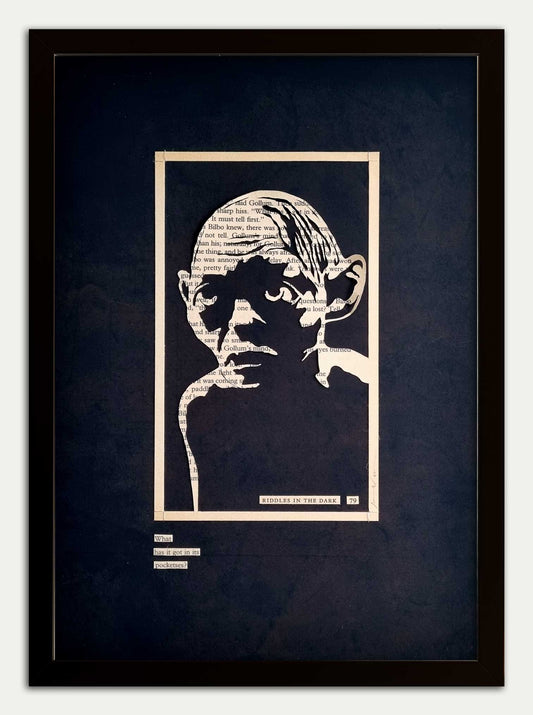 The Hobbit "Gollum 79" Original Single Page Papercut
