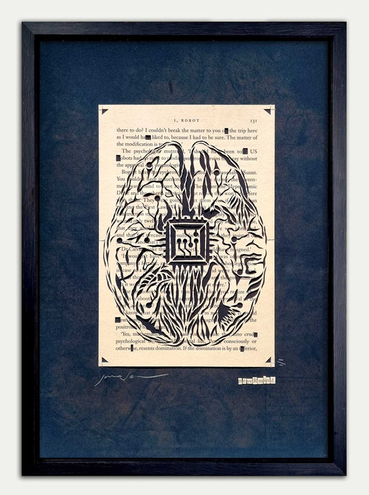 I Robot "Open Your Mind" Original Single Page Papercut