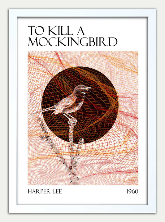 To Kill a Mockingbird Orange and Red Framed Print