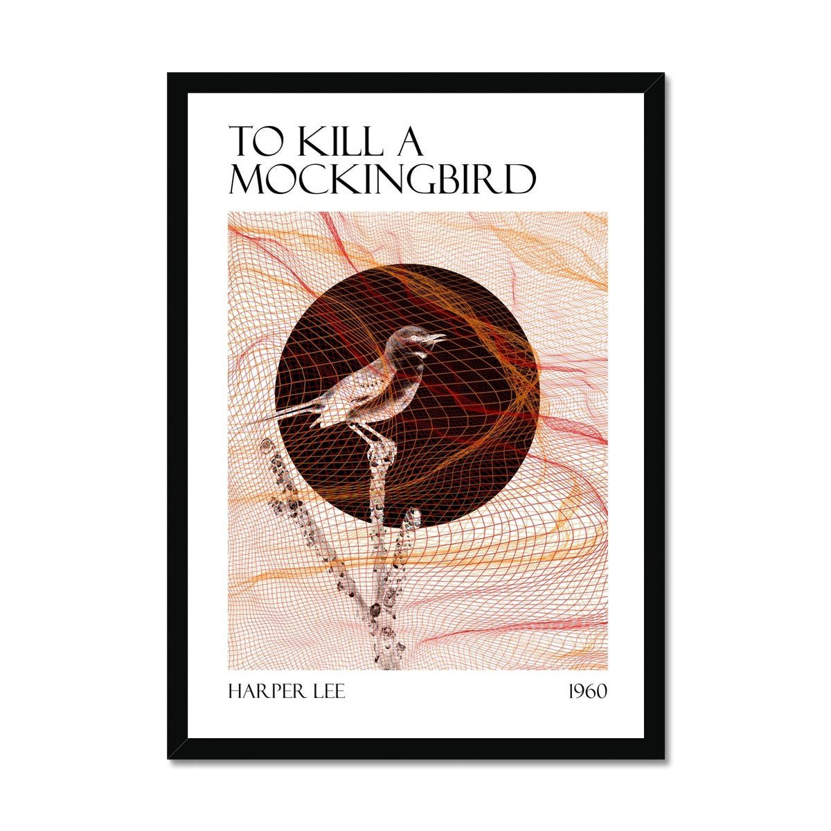 To Kill a Mockingbird Orange and Red Framed Print - James Voce // artist