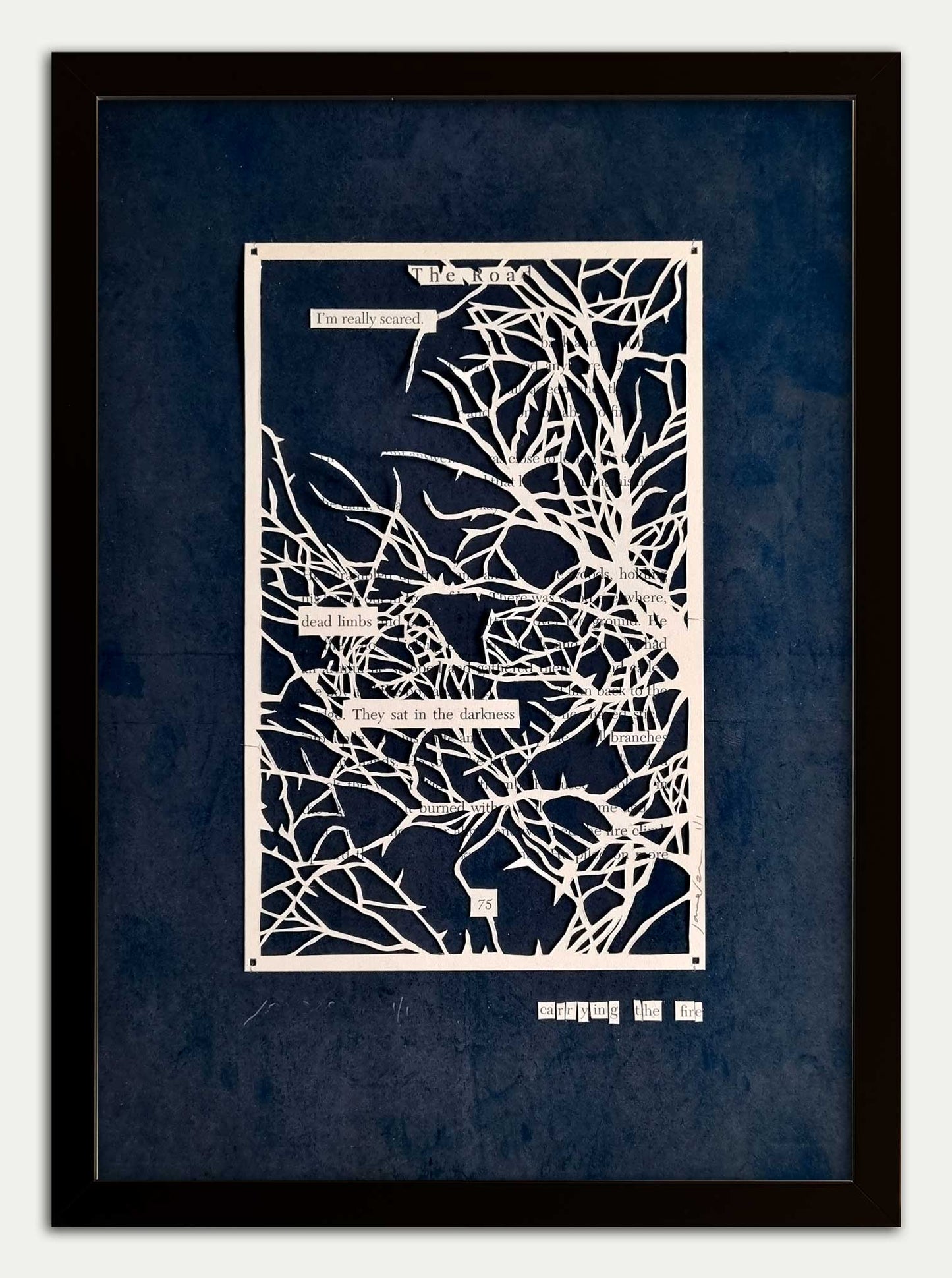 The Road "Carrying the Fire Through Forest 75" Original Papercut
