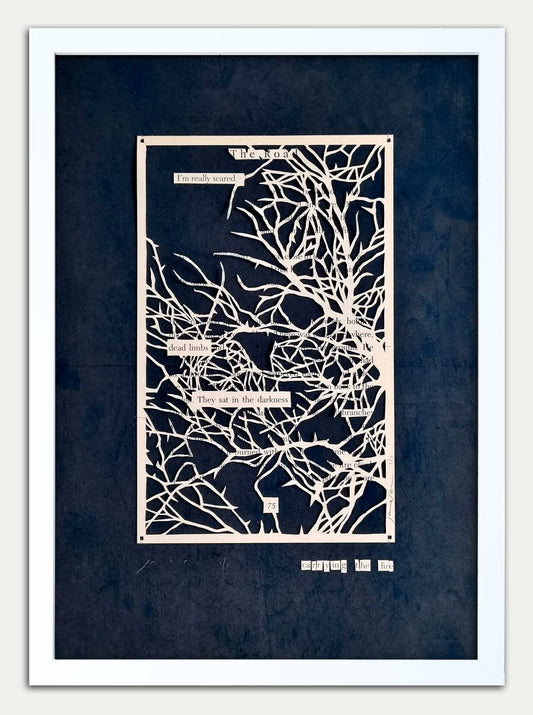 The Road "Carrying the Fire Through Forest 75" Original Papercut