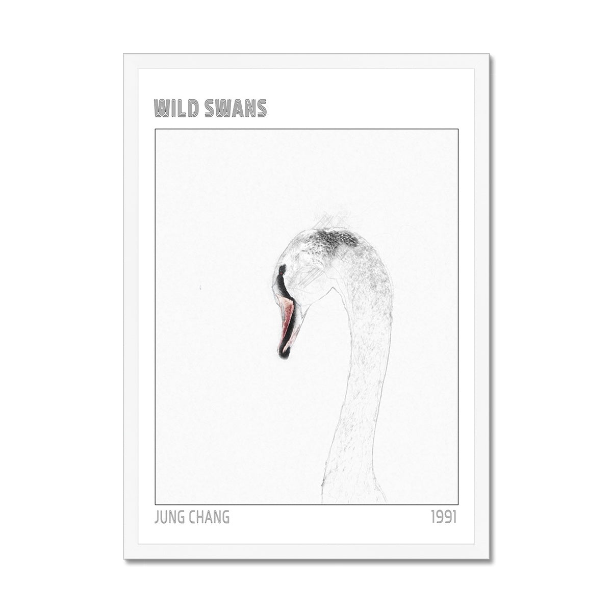 Swan "Wild Swans" Framed Print