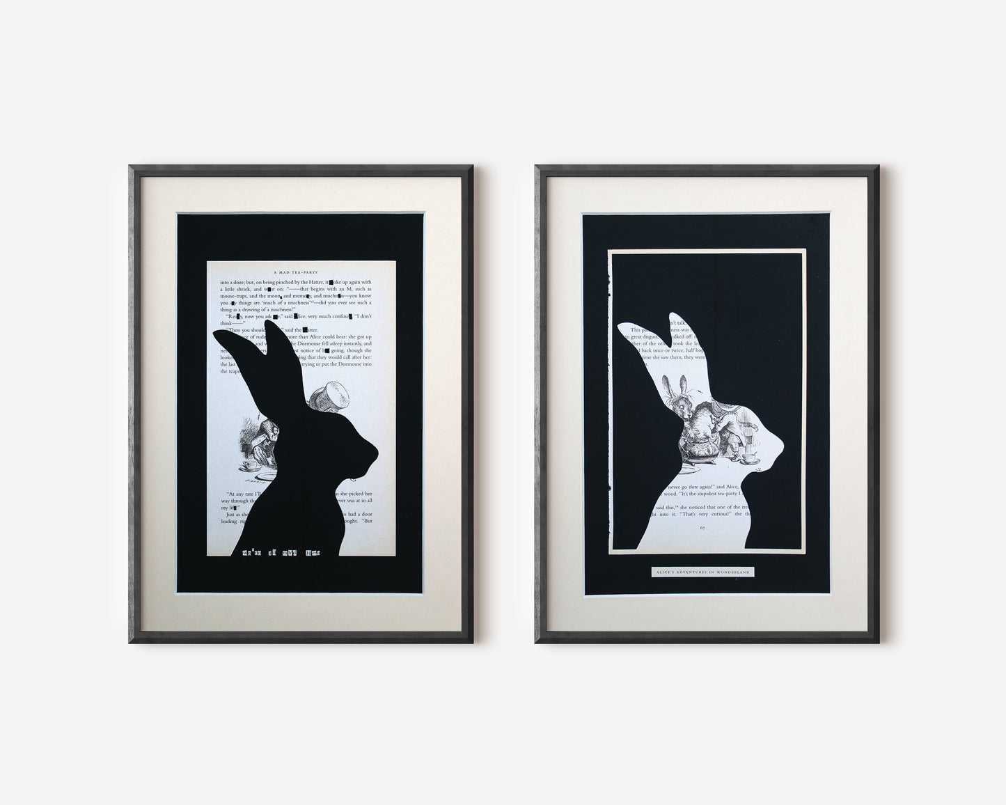 Alice in Wonderland "A Mad Tea-Party" Original Double Papercut