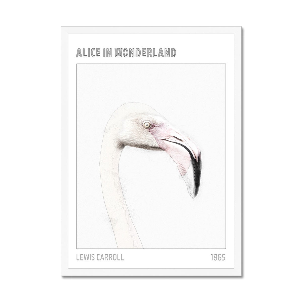 Flamingo "Alice in Wonderland" Framed Print - James Voce // artist