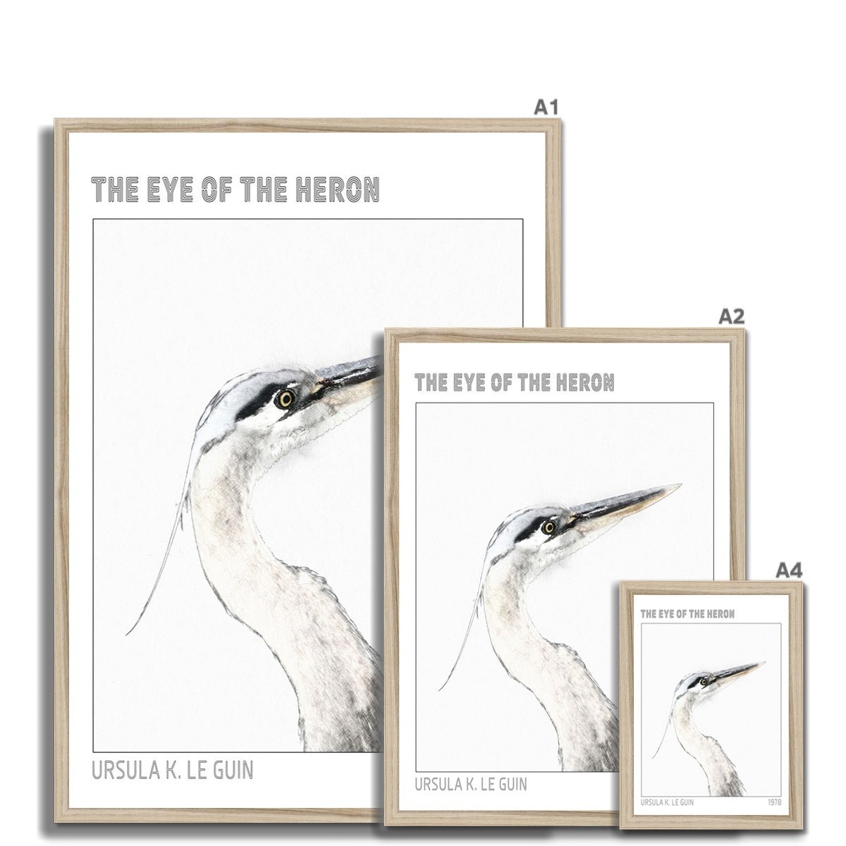 Heron "Eye of the Heron" Framed Print - James Voce // artist