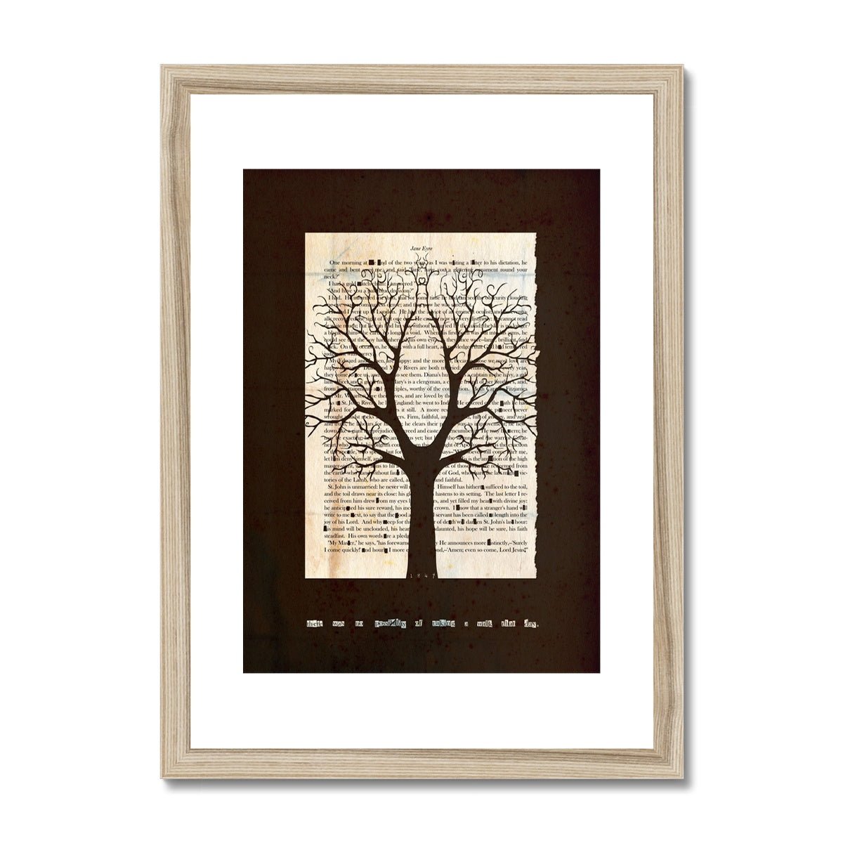 Jane Eyre Black Grunge Chestnut Fine Art Print - James Voce // artist
