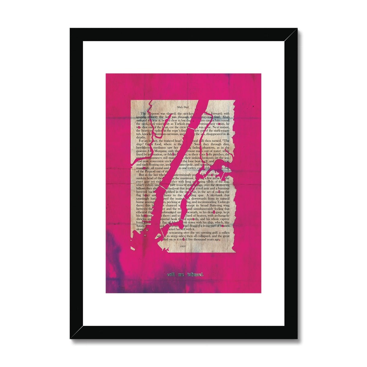 Moby Dick "Manhattan Island" in PINK Fine Art Print - James Voce // artist