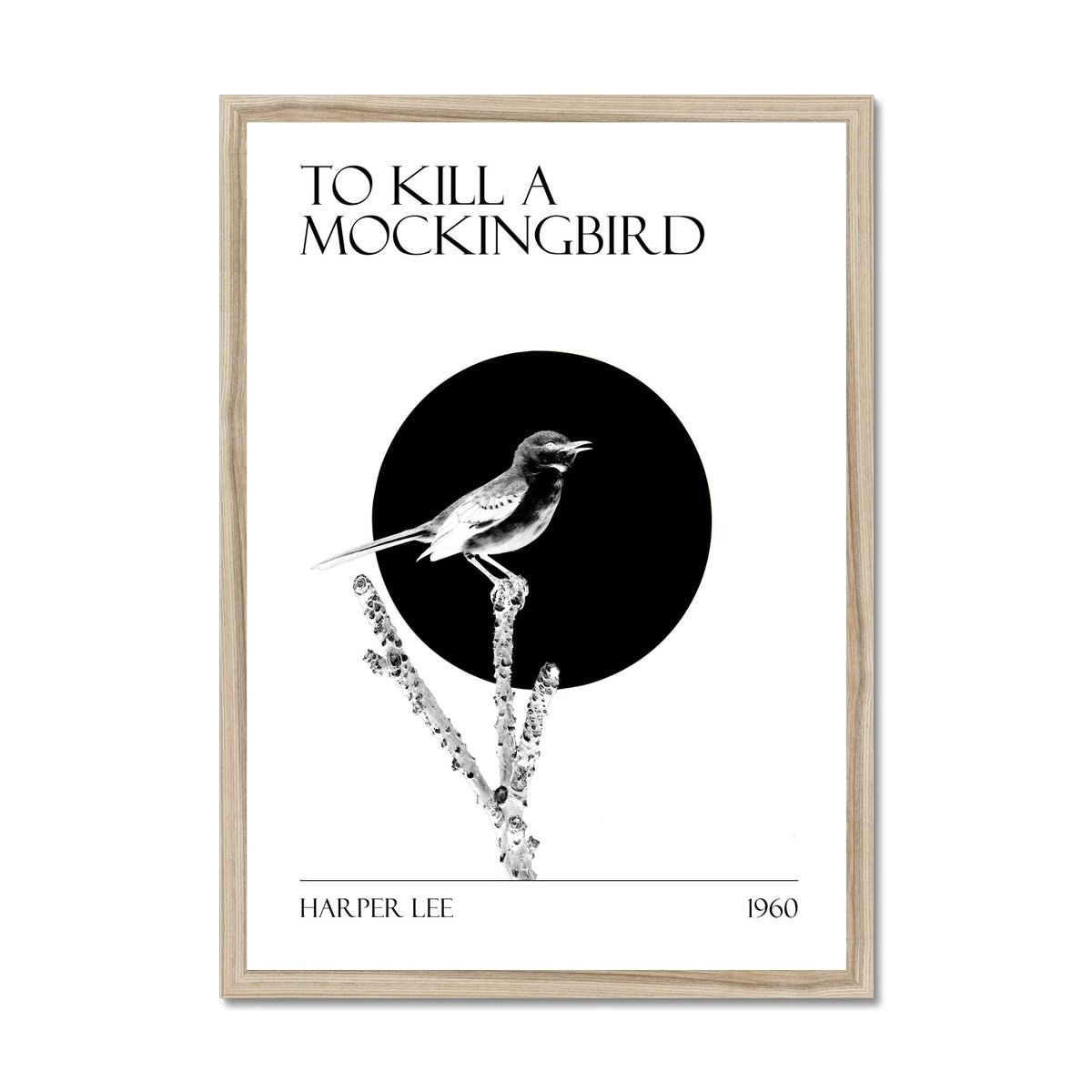 To Kill a Mockingbird "Black and White" Framed Print - James Voce // artist