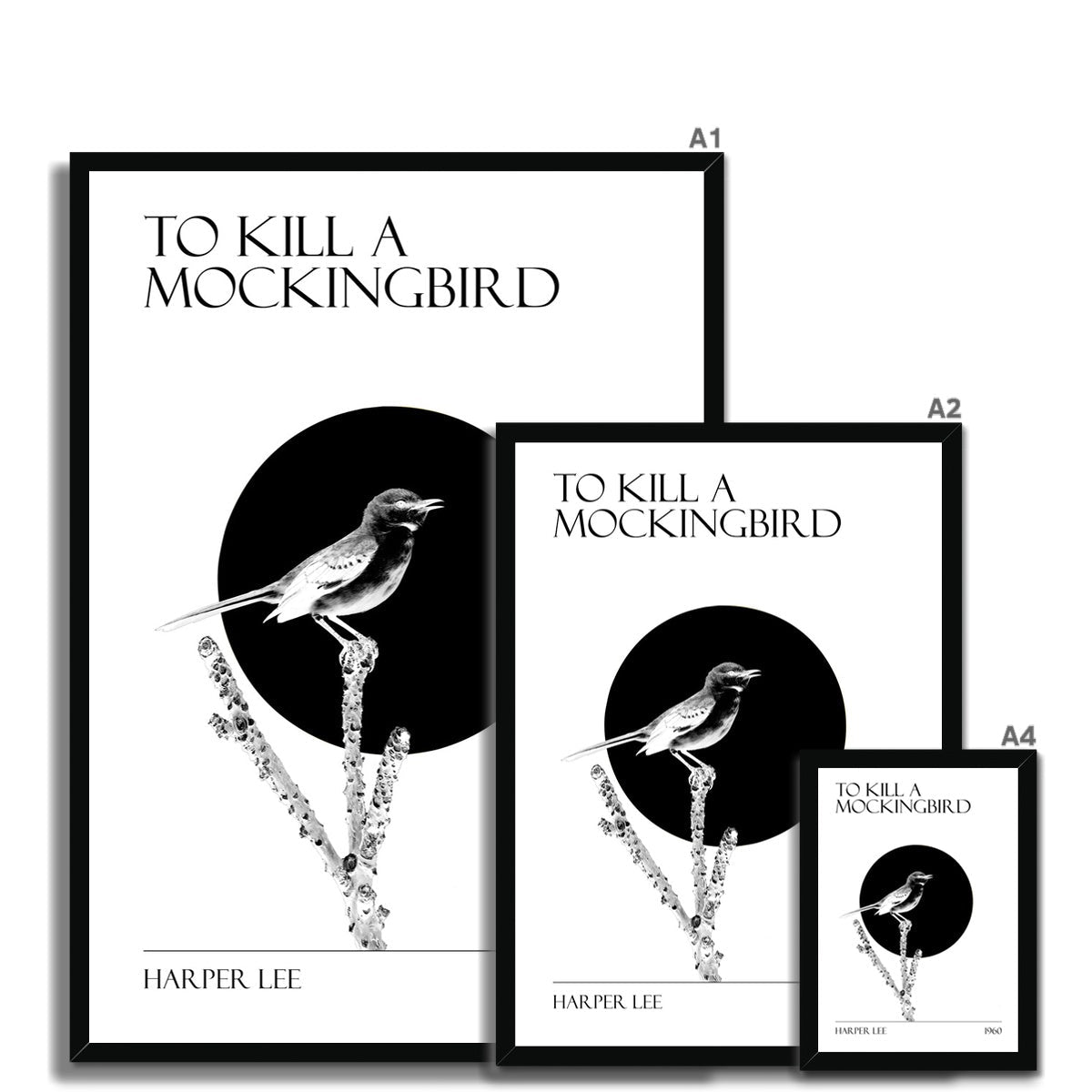 To Kill a Mockingbird "Black and White" Framed Print - James Voce // artist