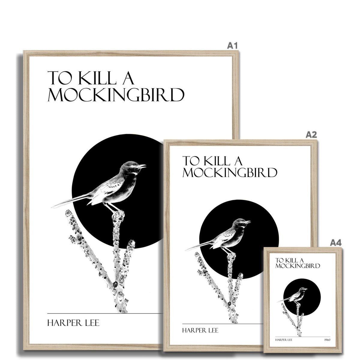 To Kill a Mockingbird "Black and White" Framed Print - James Voce // artist