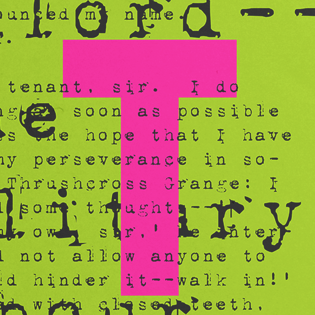 Wuthering Heights "PUNK BRONTE" in Green & Pink Fine Art Print