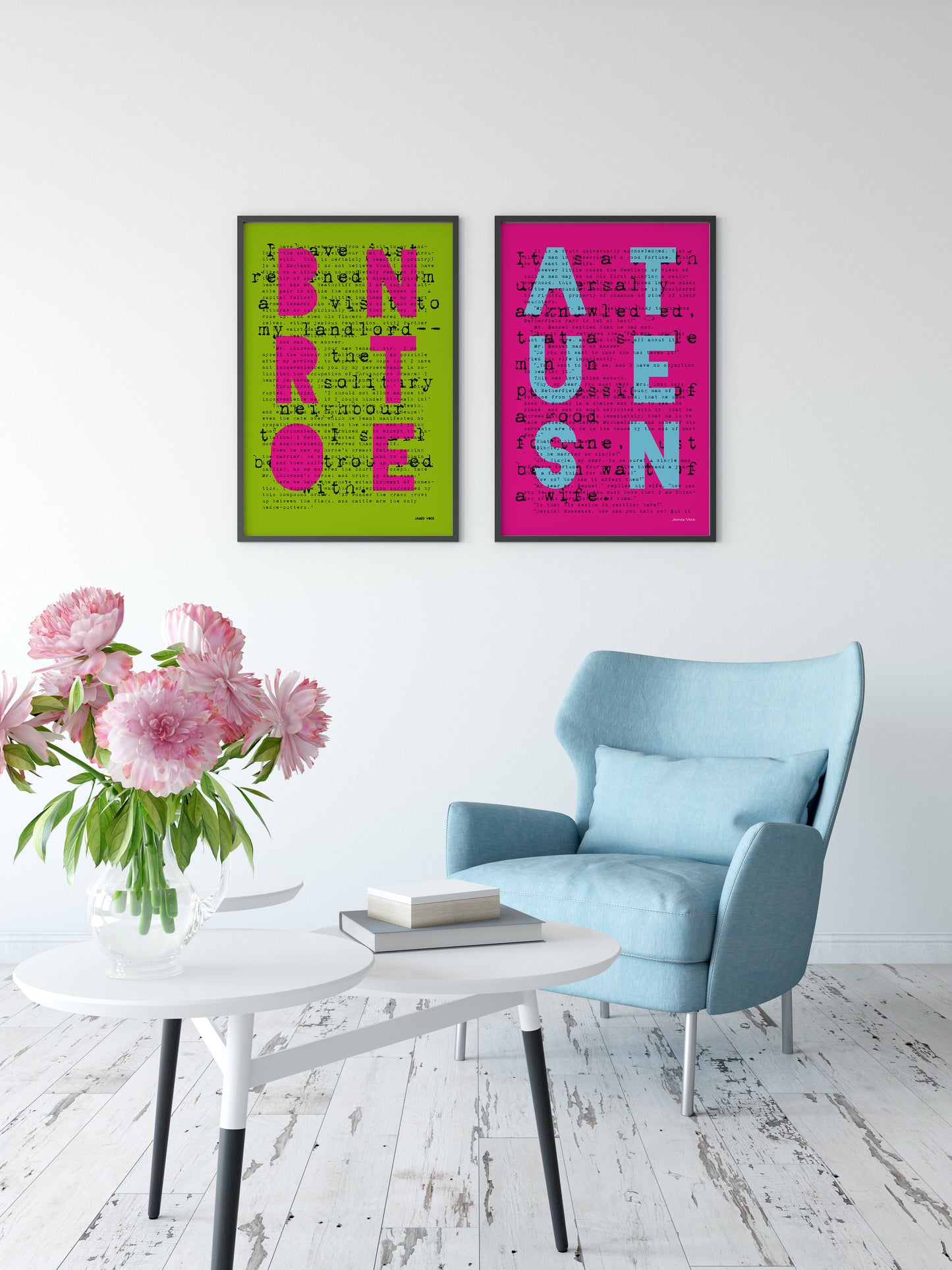 "PUNK BRONTE" in Green & Pink