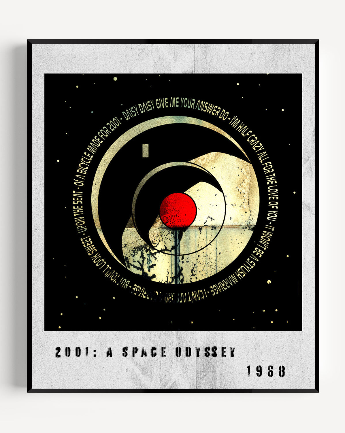 2001 Space Odyssey// "Eye of HAL" Polaroid Papercut Print