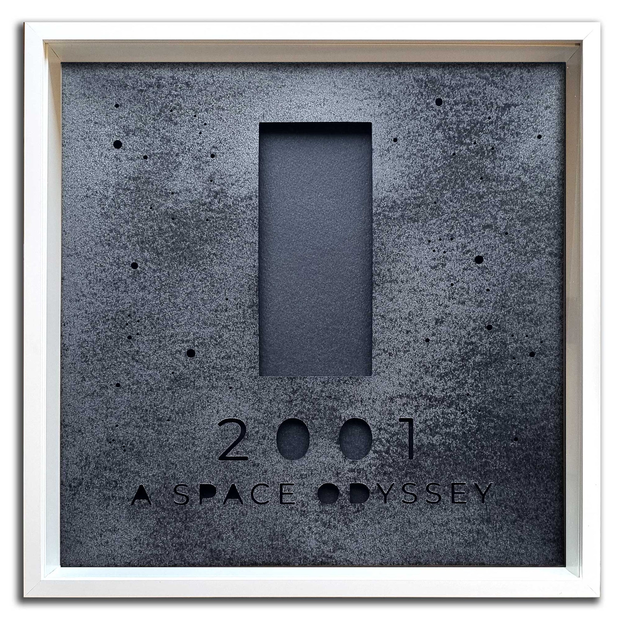 2001// "Monolith" Black on Black 3D Framed Papercut